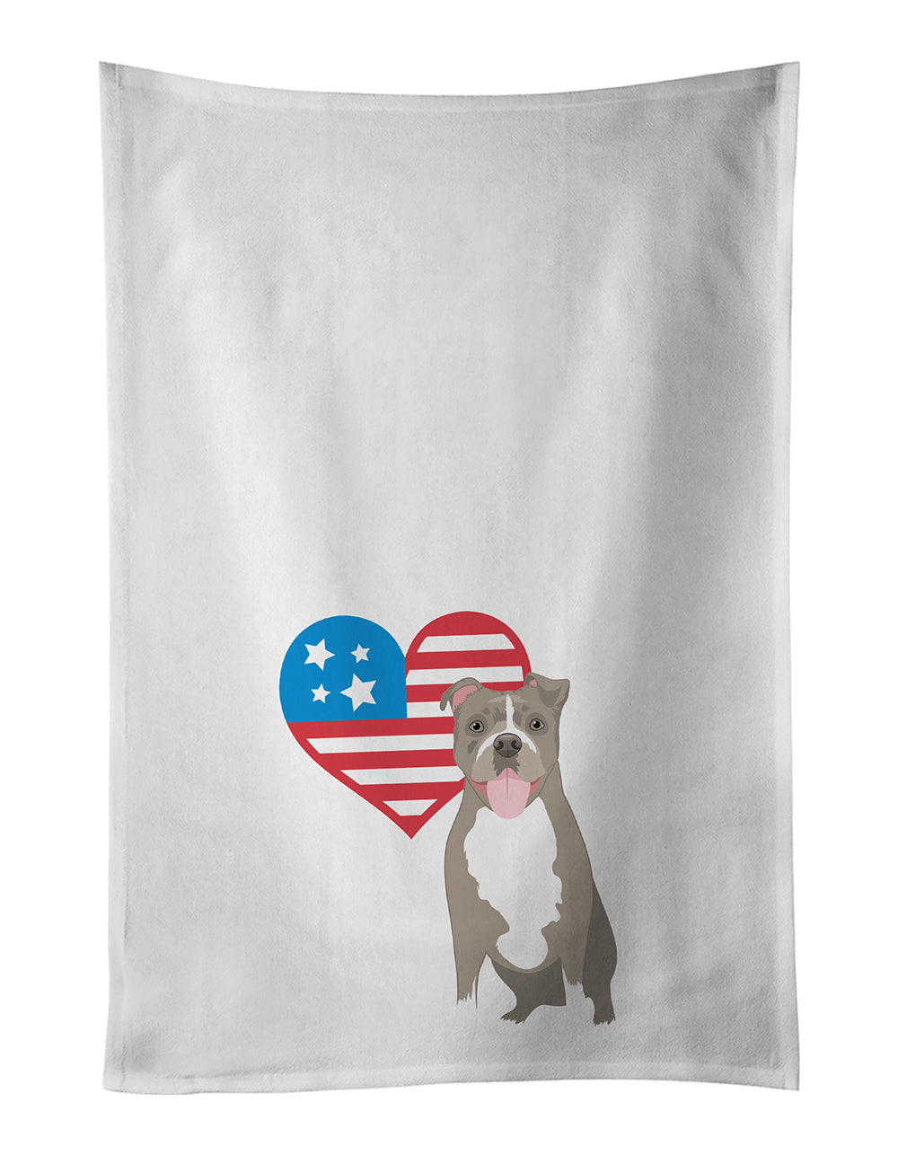 Buy this Pit Bull Blue #2 Patriotic White Kitchen Towel Set of 2