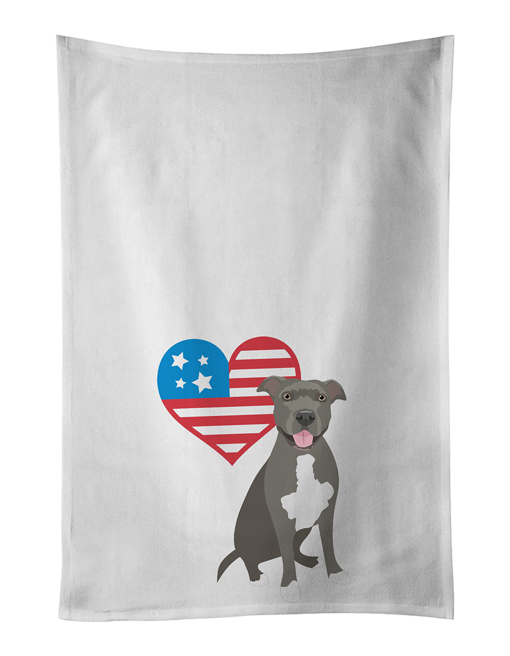 Buy this Pit Bull Blue #3 Patriotic White Kitchen Towel Set of 2