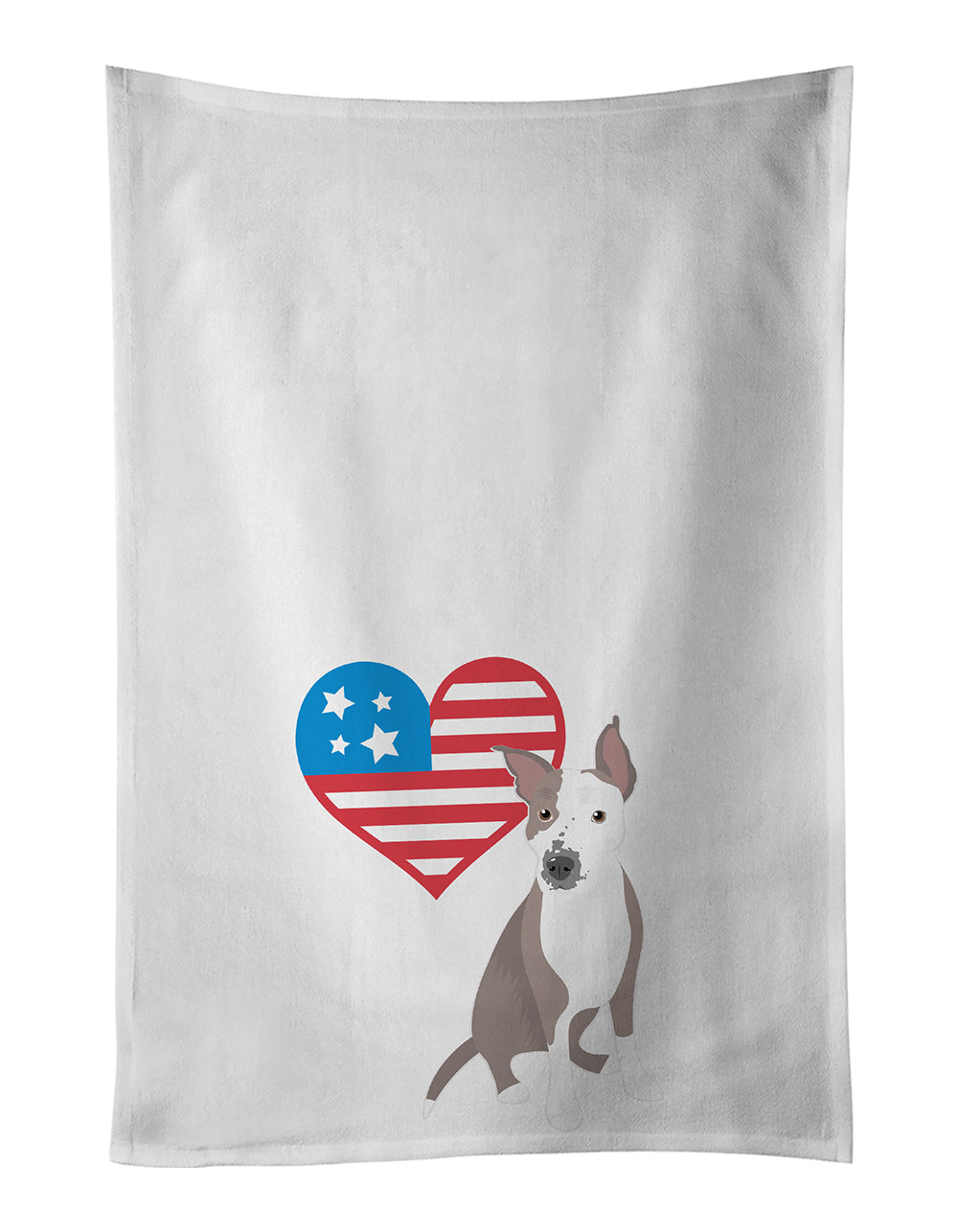 Buy this Pit Bull Blue #4 Patriotic White Kitchen Towel Set of 2