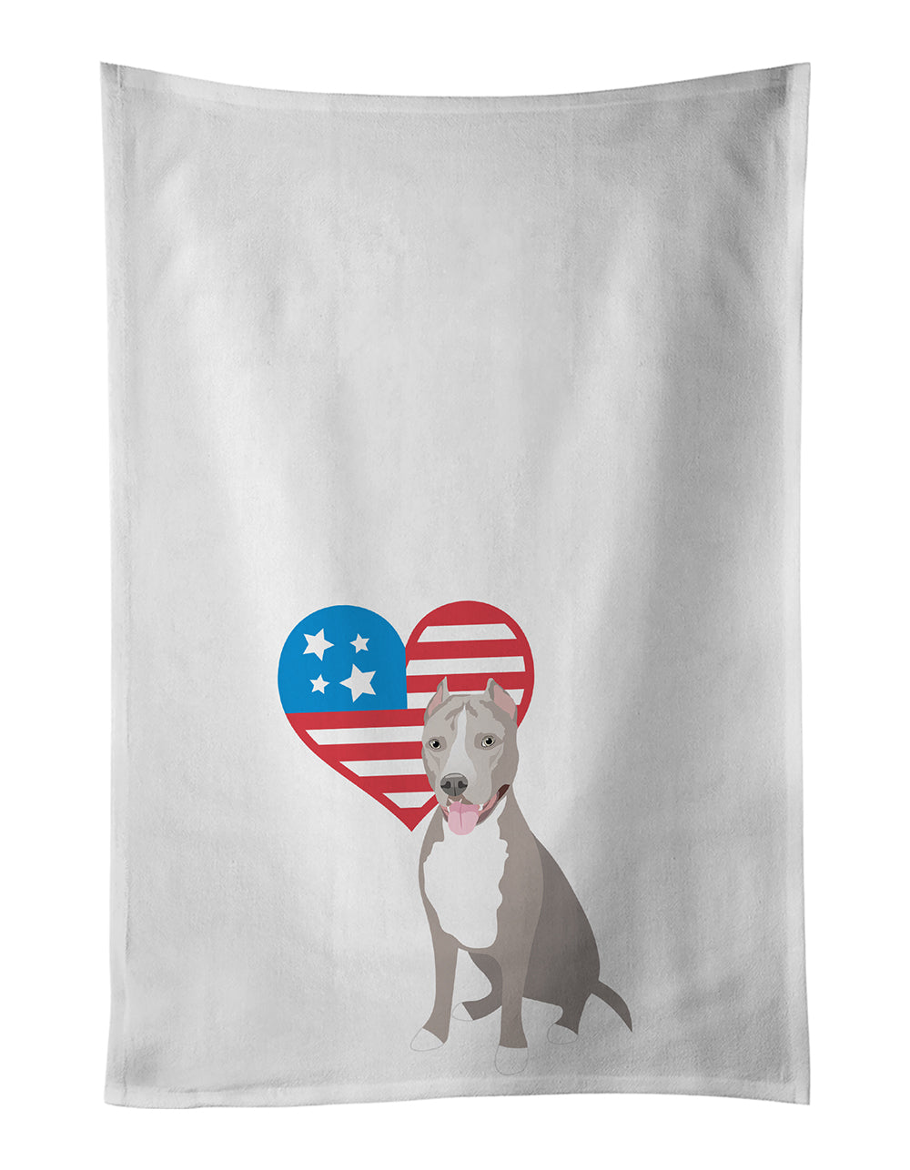 Buy this Pit Bull Blue #5 Patriotic White Kitchen Towel Set of 2