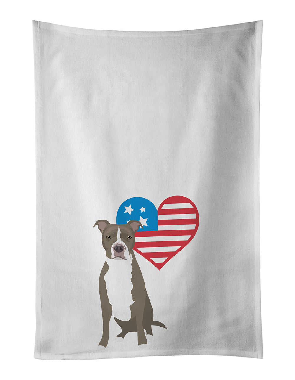 Buy this Pit Bull Blue #6 Patriotic White Kitchen Towel Set of 2