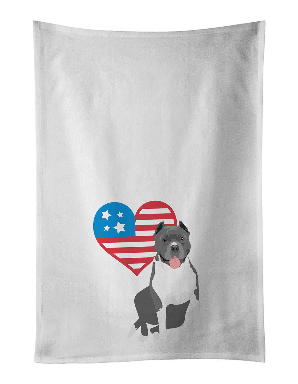 Buy this Pit Bull Blue #7 Patriotic White Kitchen Towel Set of 2