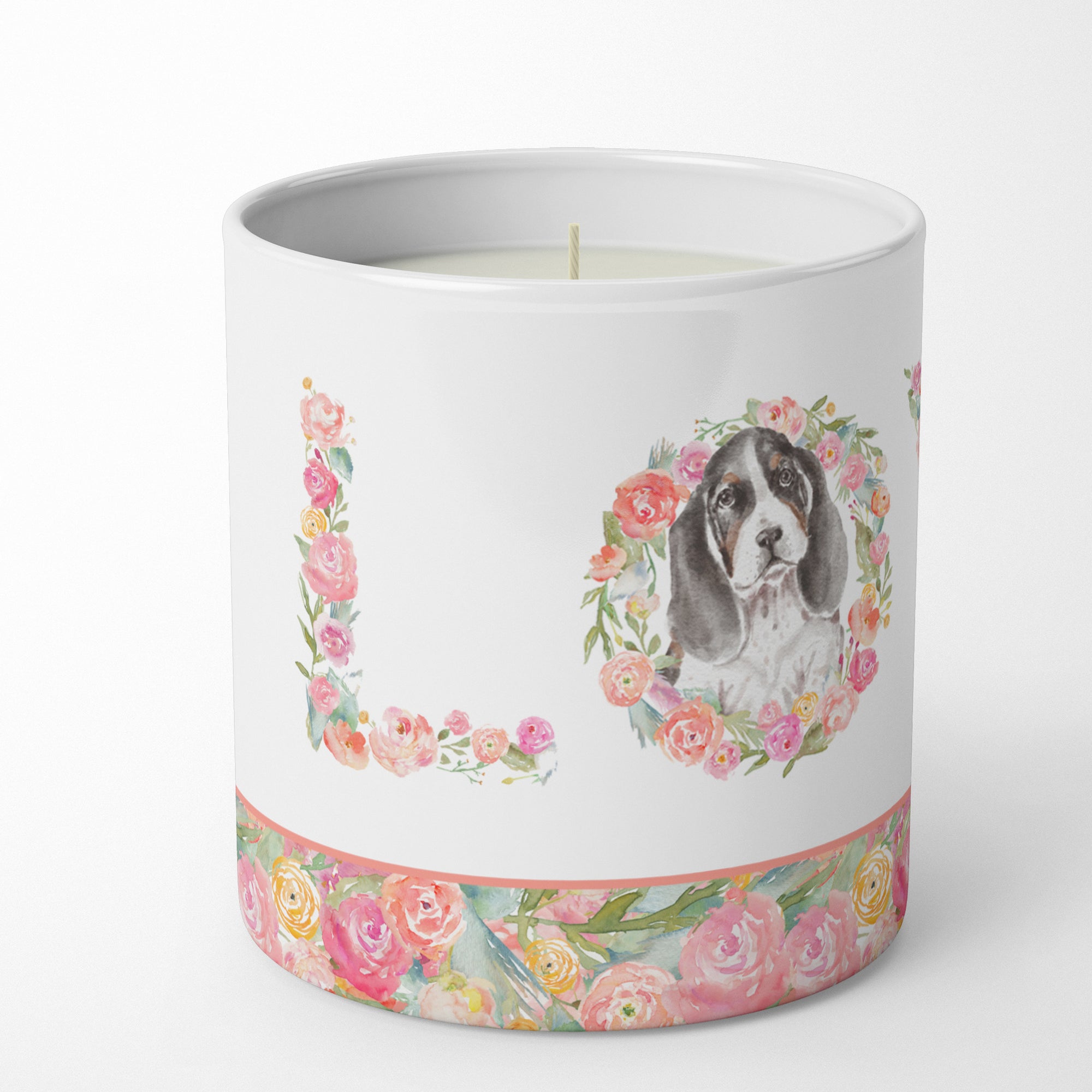 Basset Hound LOVE 10 oz Decorative Soy Candle - the-store.com
