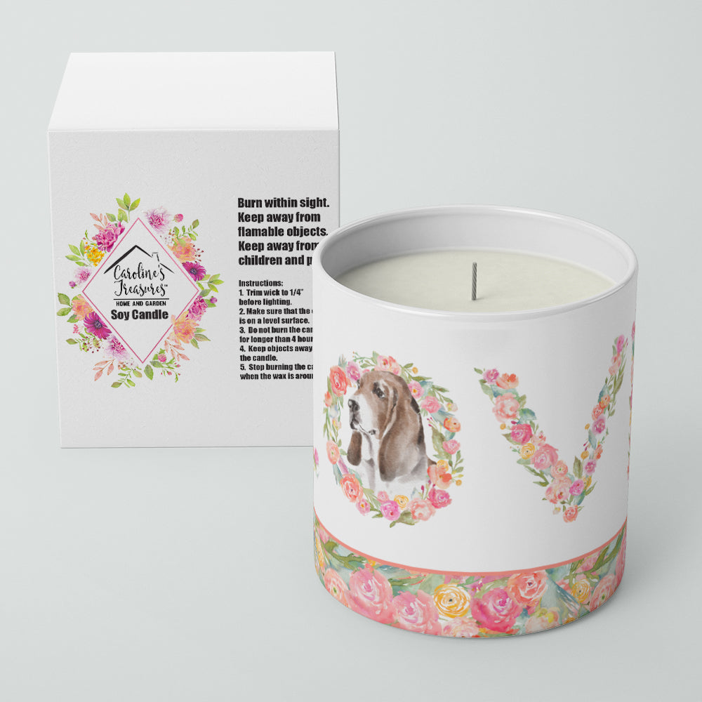 Basset Hound #3 LOVE 10 oz Decorative Soy Candle - the-store.com