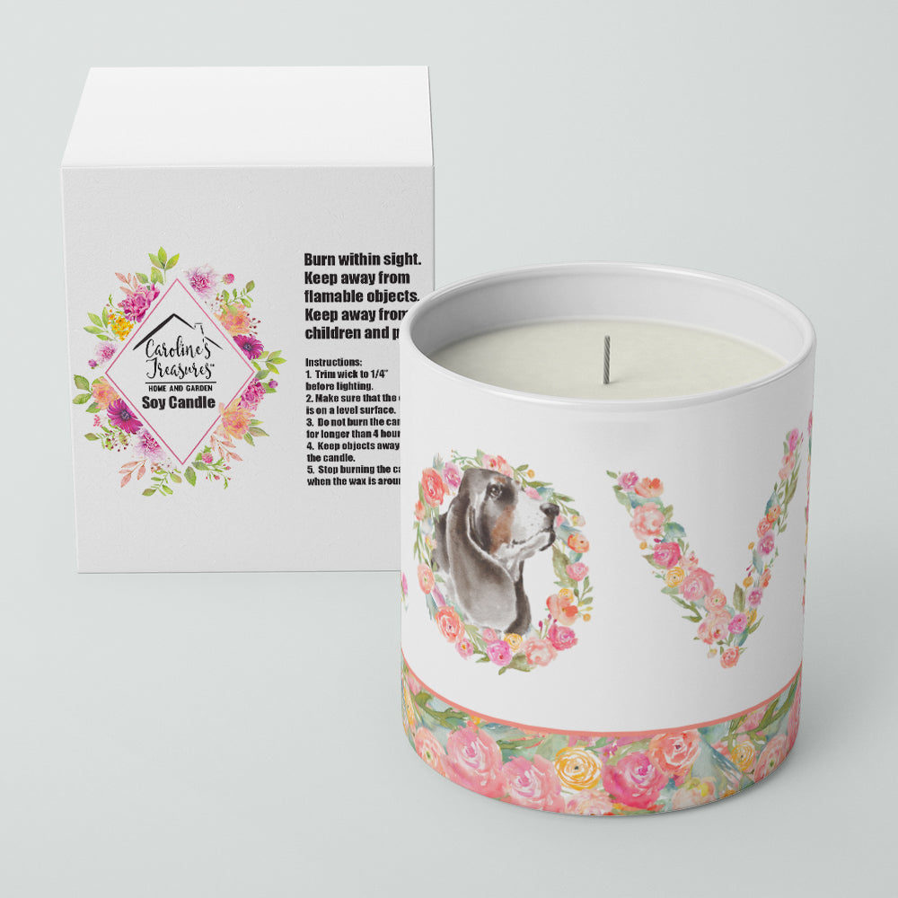 Basset Hound #4 LOVE 10 oz Decorative Soy Candle - the-store.com