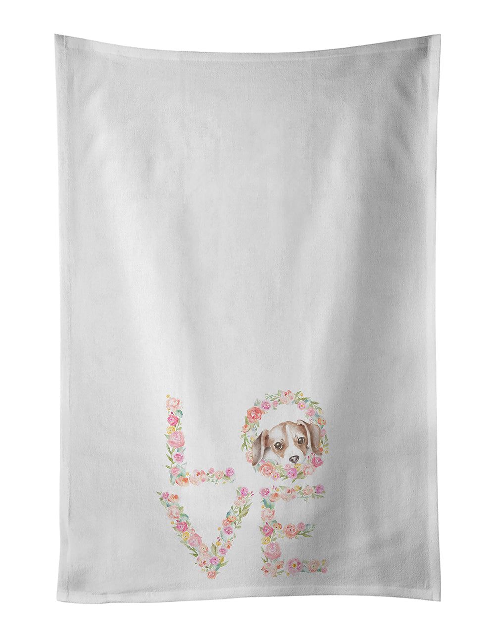 Buy this Beagle #4 LOVE White Kitchen Towel Set of 2