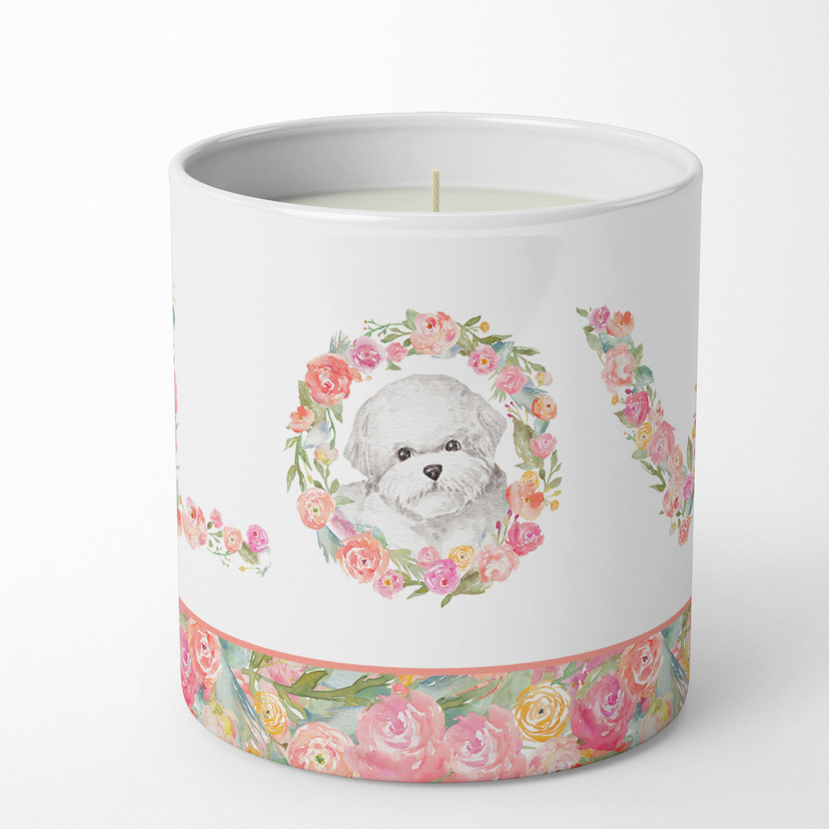 Buy this Bichon Frise #3 LOVE 10 oz Decorative Soy Candle