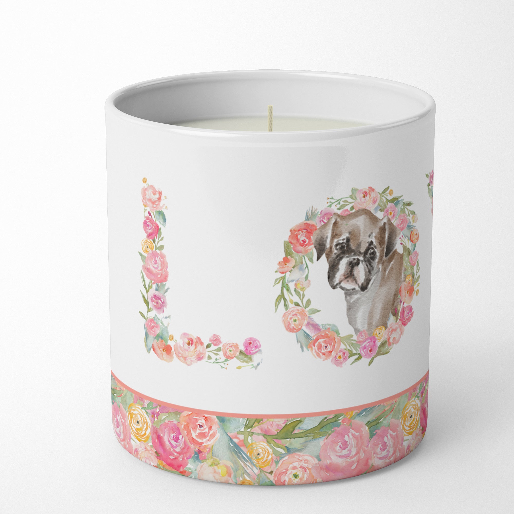 Boxer Puppy LOVE 10 oz Decorative Soy Candle - the-store.com