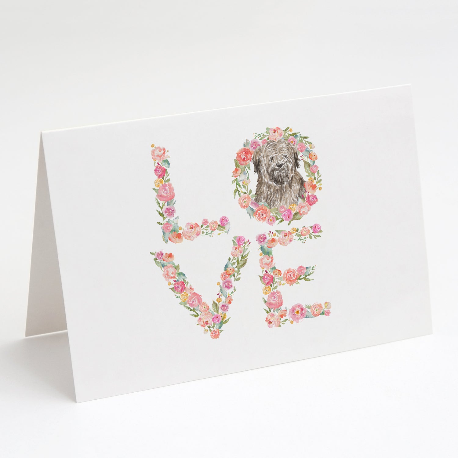 Buy this Briard #4 LOVE Greeting Cards and Envelopes Pack of 8