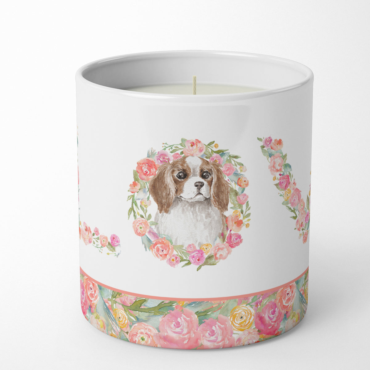 Buy this Cavalier Spaniel Blenheim #2 LOVE 10 oz Decorative Soy Candle