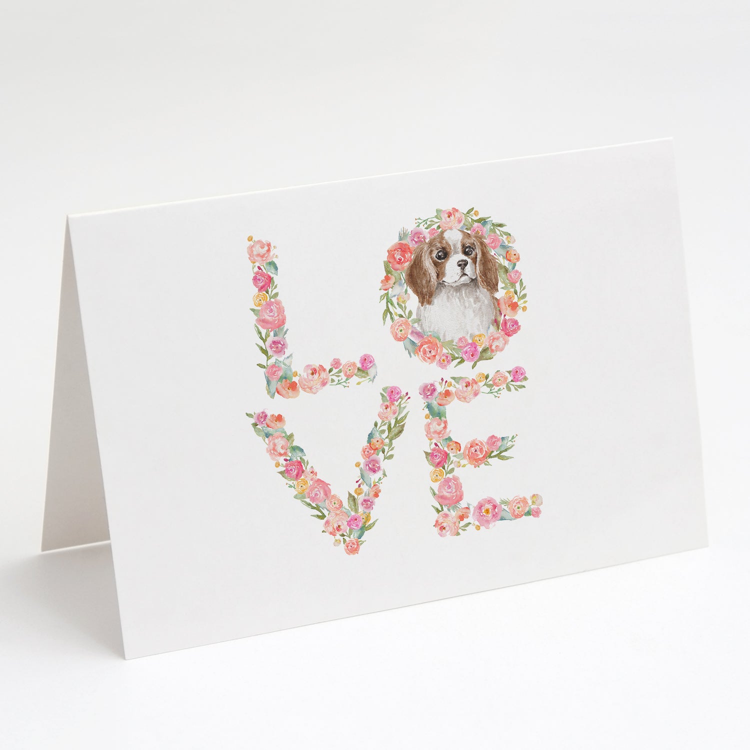 Buy this Cavalier Spaniel Blenheim #2 LOVE Greeting Cards and Envelopes Pack of 8