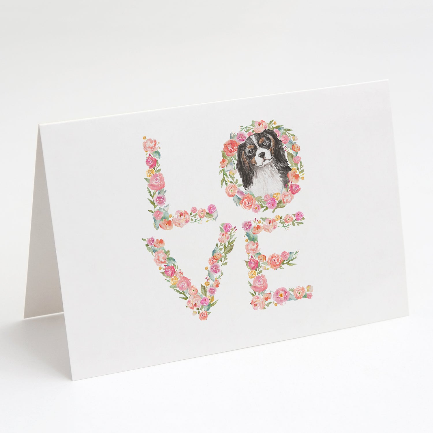 Buy this Cavalier Spaniel Tricolor #2 LOVE Greeting Cards and Envelopes Pack of 8