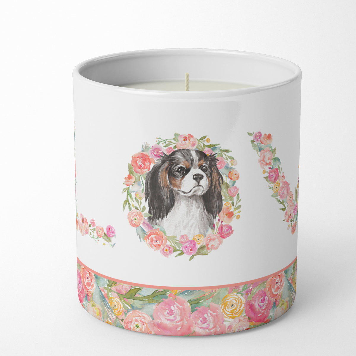 Buy this Cavalier Spaniel Tricolor #3 LOVE 10 oz Decorative Soy Candle