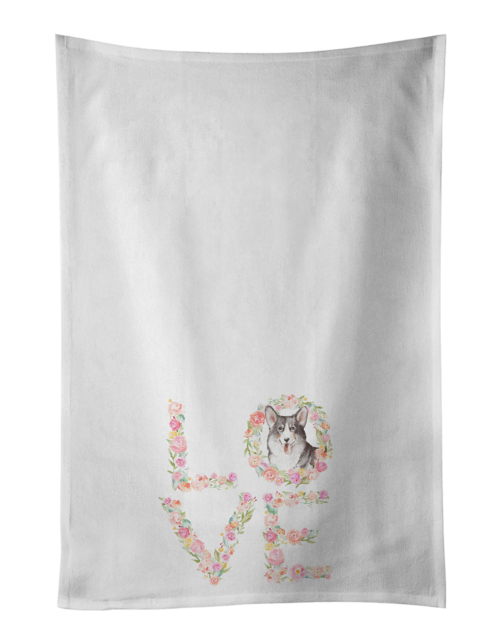 Buy this Corgi #6 LOVE White Kitchen Towel Set of 2