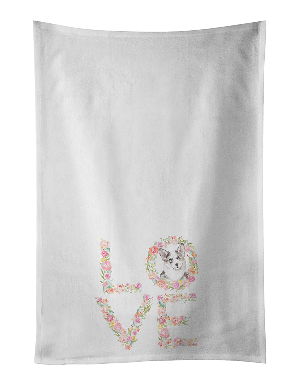 Buy this Corgi #10 LOVE White Kitchen Towel Set of 2