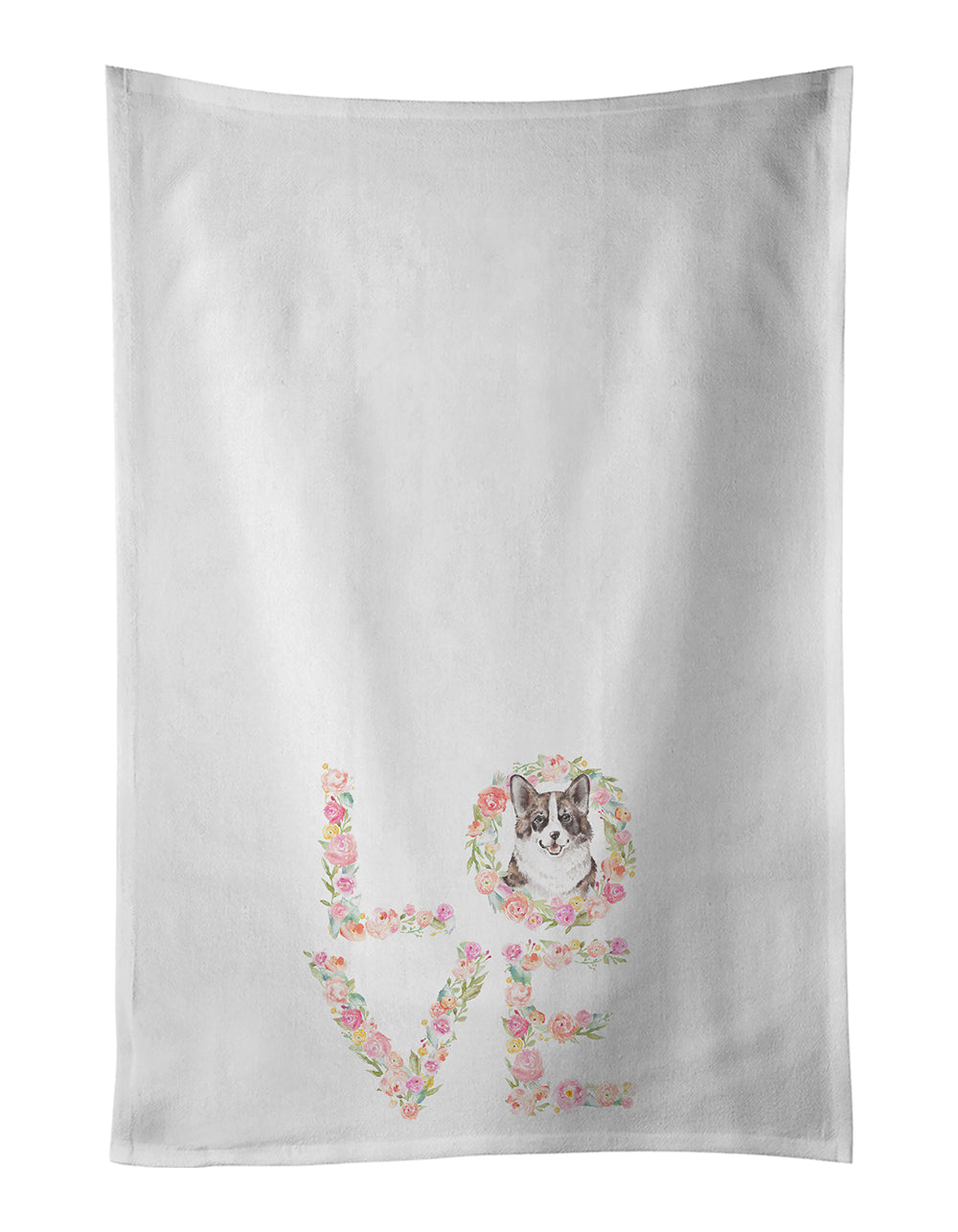 Buy this Corgi #12 LOVE White Kitchen Towel Set of 2