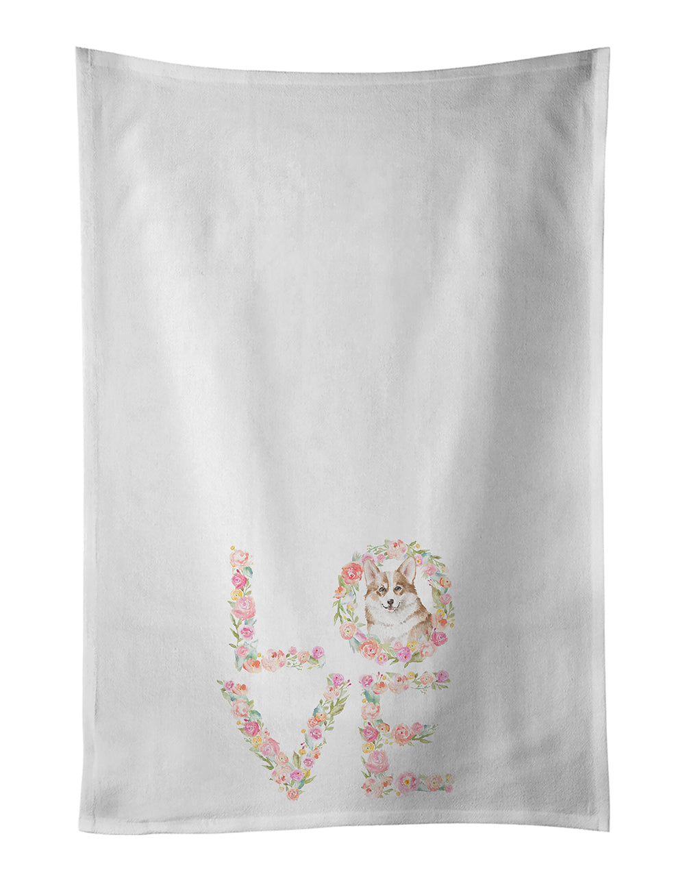 Buy this Corgi #13 LOVE White Kitchen Towel Set of 2