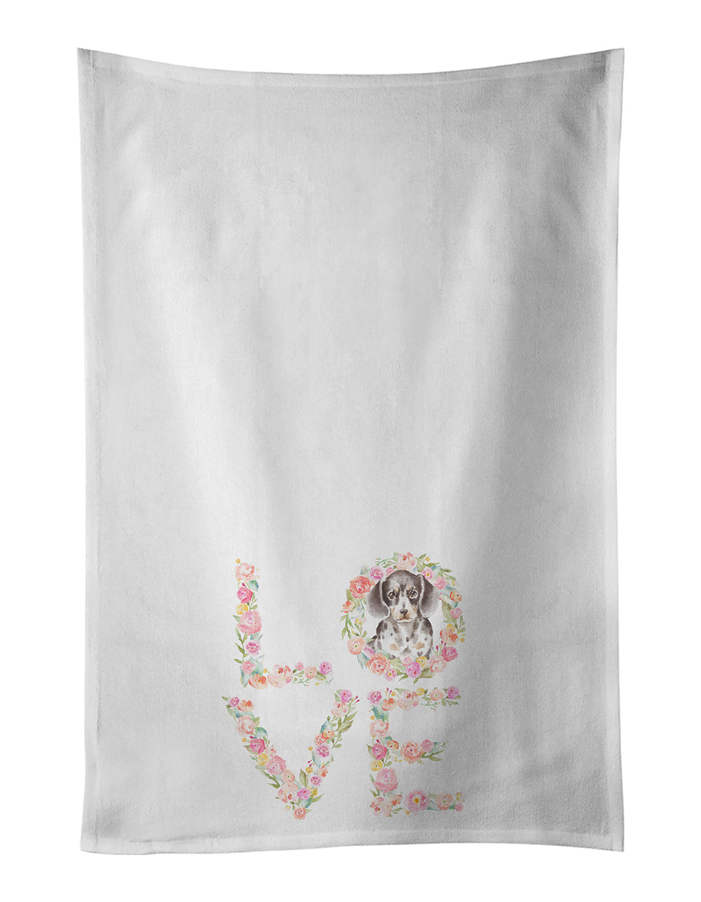 Buy this Dachshund #4 LOVE White Kitchen Towel Set of 2