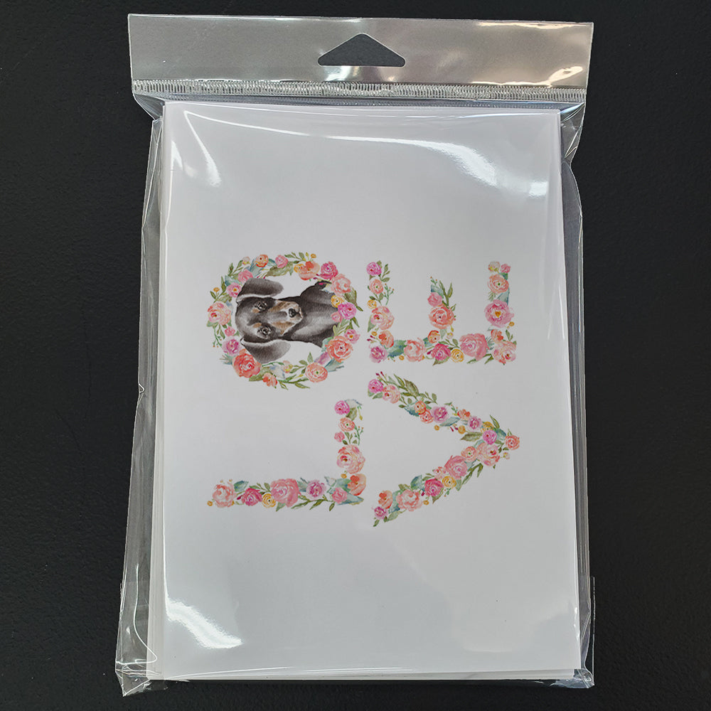 Dachshund #13 LOVE Greeting Cards and Envelopes Pack of 8 - the-store.com