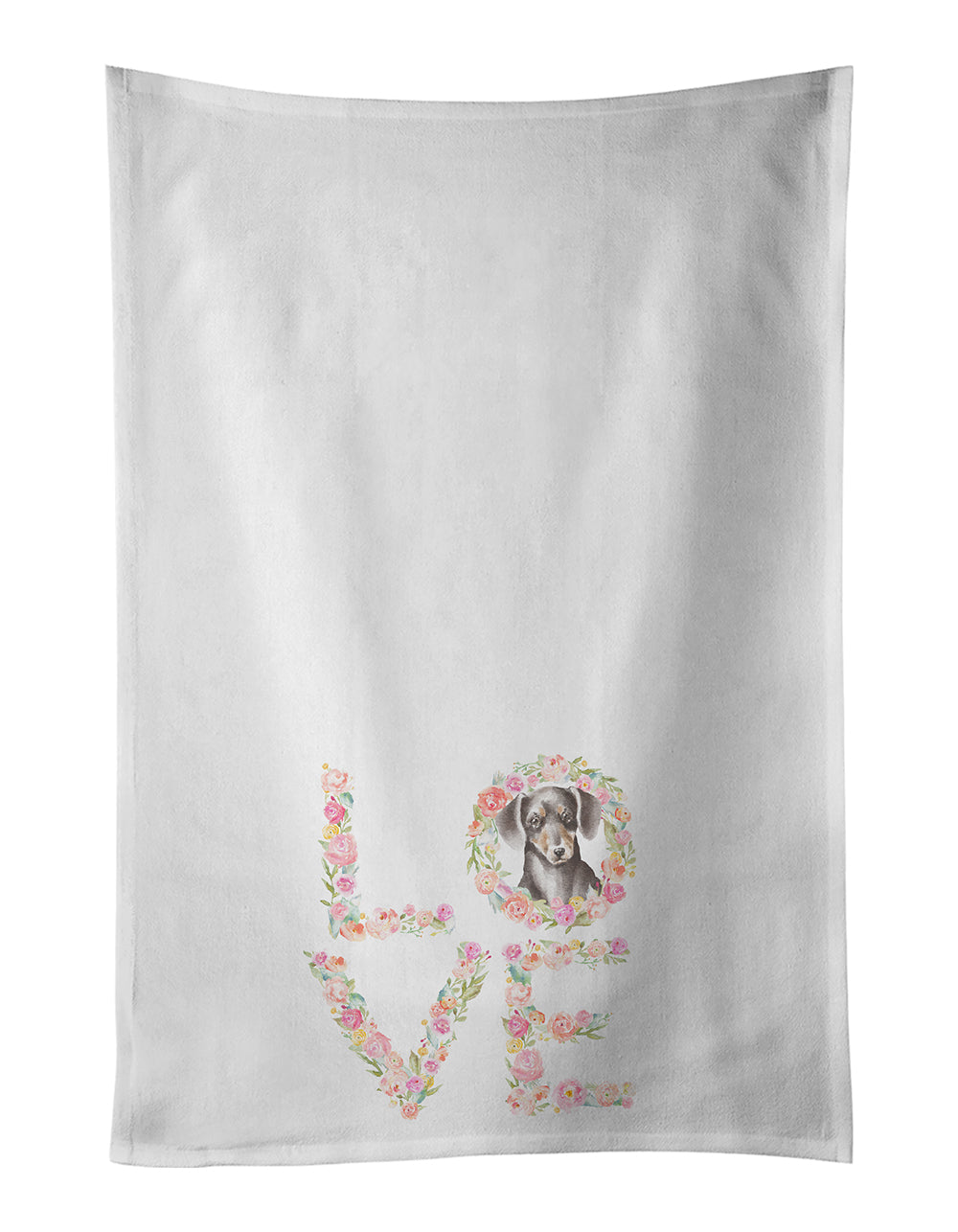 Buy this Dachshund #13 LOVE White Kitchen Towel Set of 2