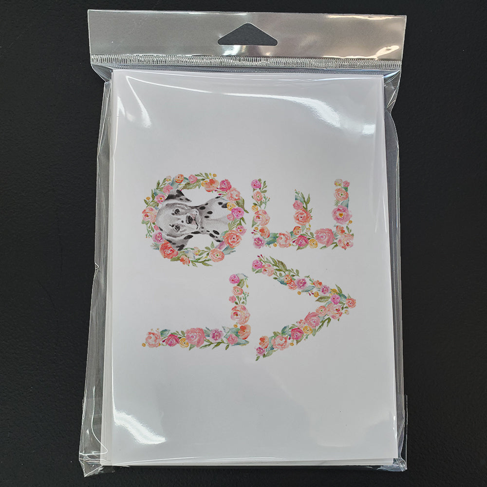 Dalmatian #3 LOVE Greeting Cards and Envelopes Pack of 8 - the-store.com