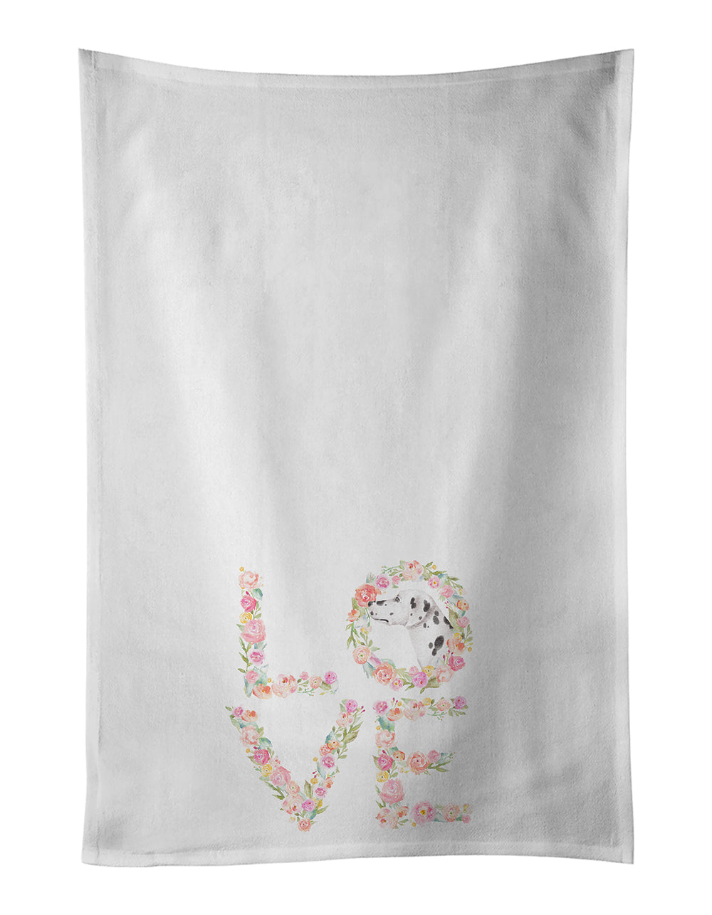 Buy this Dalmatian #4 LOVE White Kitchen Towel Set of 2