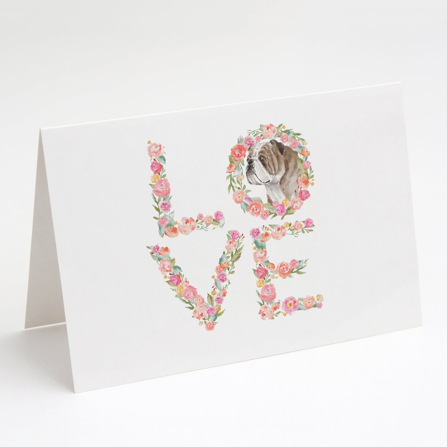 Buy this English Bulldog #5 LOVE Greeting Cards and Envelopes Pack of 8