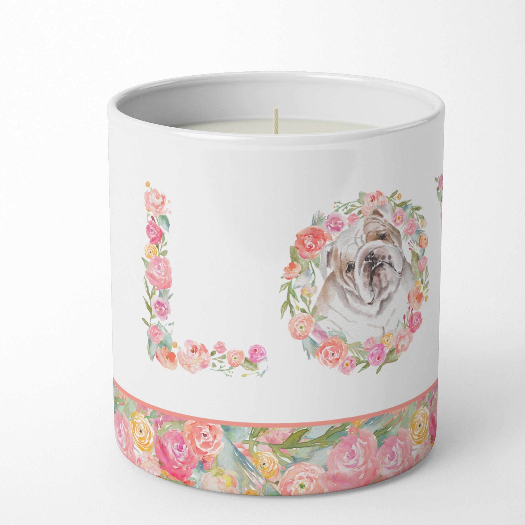 English Bulldog #6 LOVE 10 oz Decorative Soy Candle - the-store.com