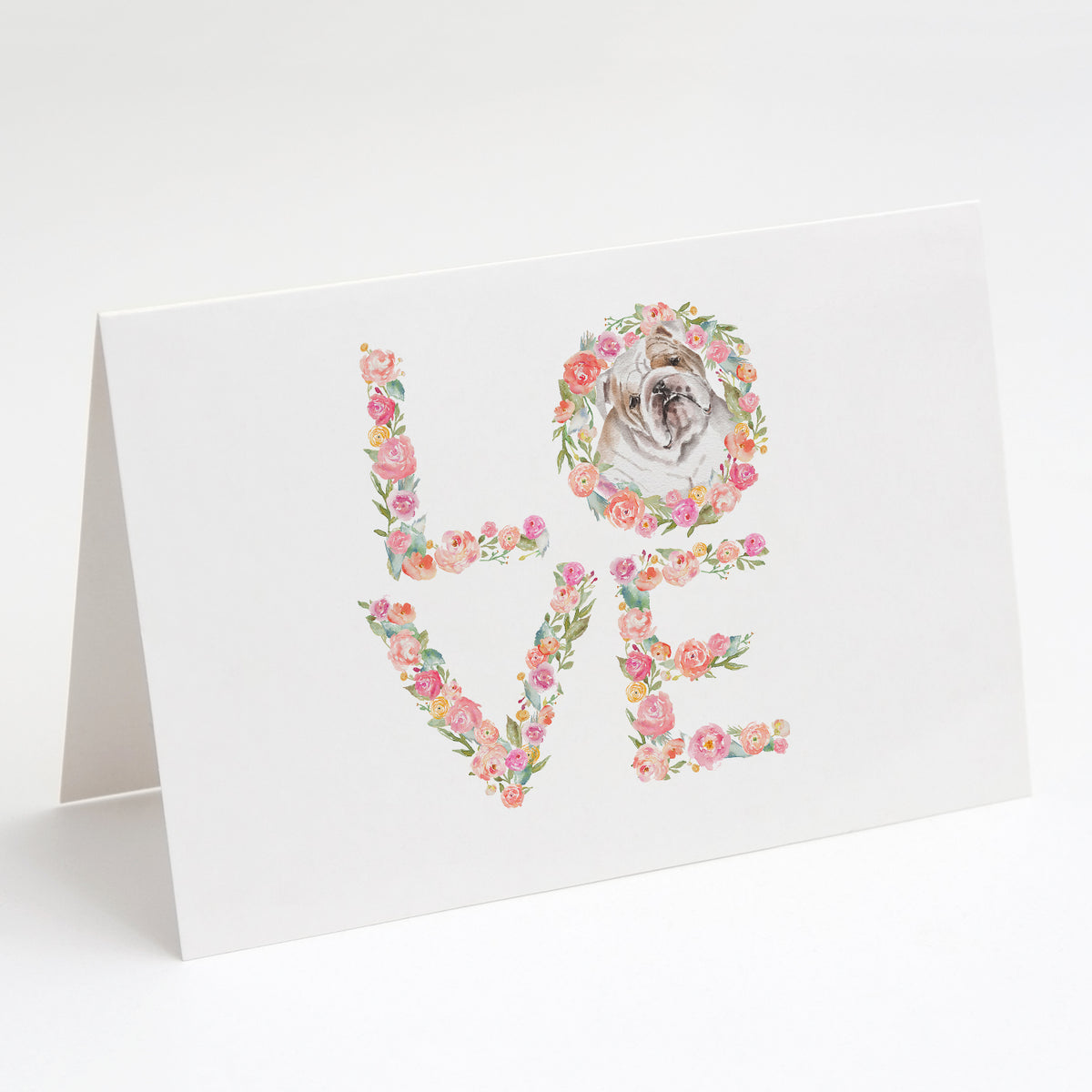 Buy this English Bulldog #6 LOVE Greeting Cards and Envelopes Pack of 8