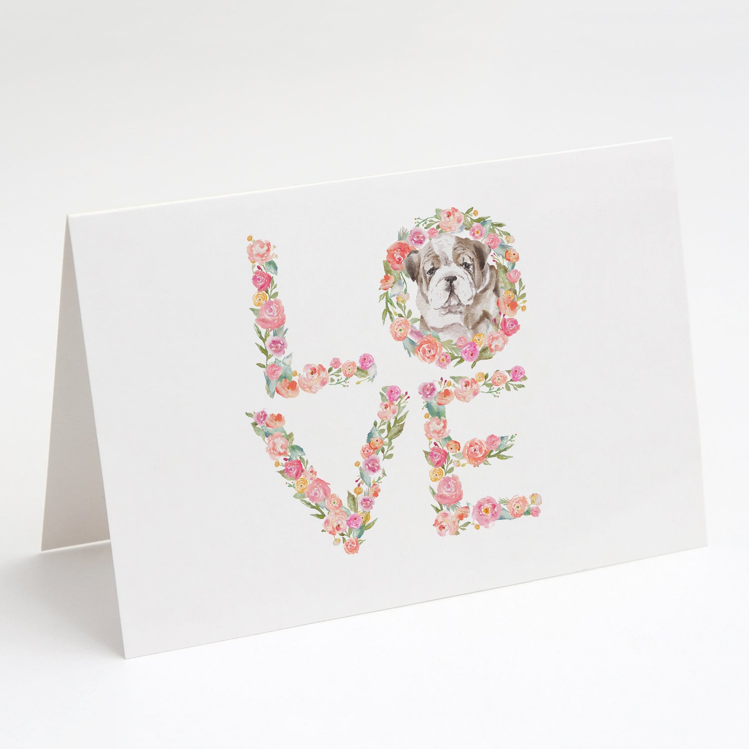 Buy this English Bulldog #8 LOVE Greeting Cards and Envelopes Pack of 8