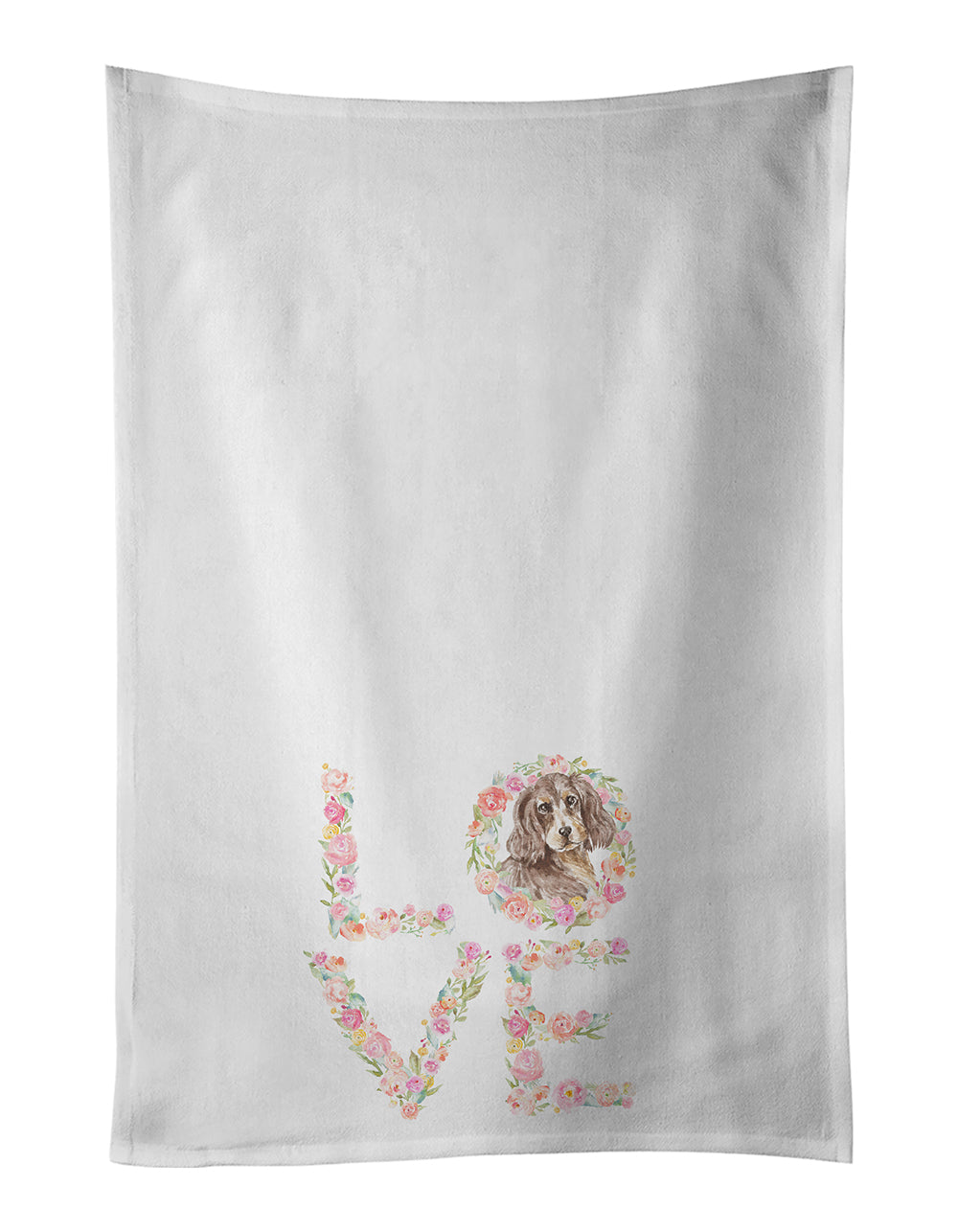 Buy this Cocker Spaniel #5 LOVE White Kitchen Towel Set of 2