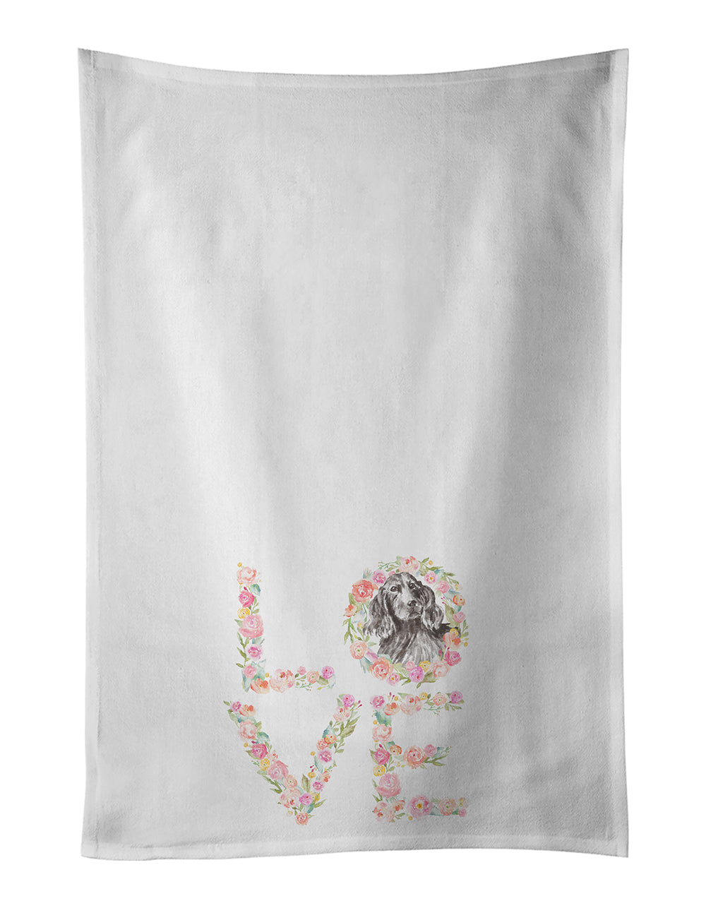 Buy this Cocker Spaniel #8 LOVE White Kitchen Towel Set of 2