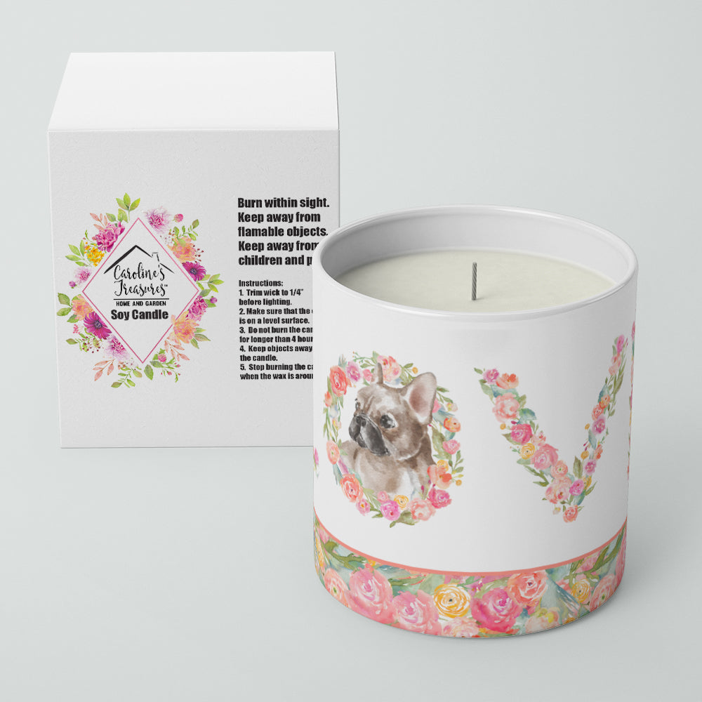 French Bulldog #2 LOVE 10 oz Decorative Soy Candle - the-store.com
