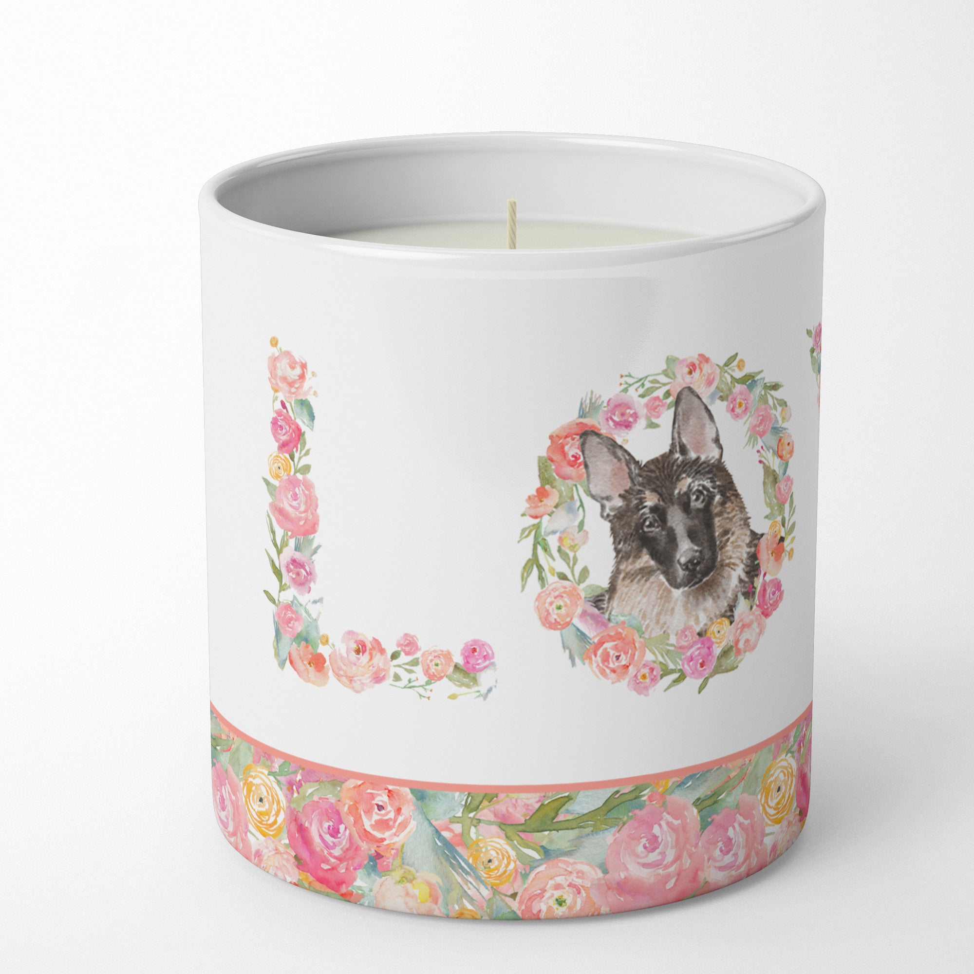 German Shepherd #6 LOVE 10 oz Decorative Soy Candle - the-store.com