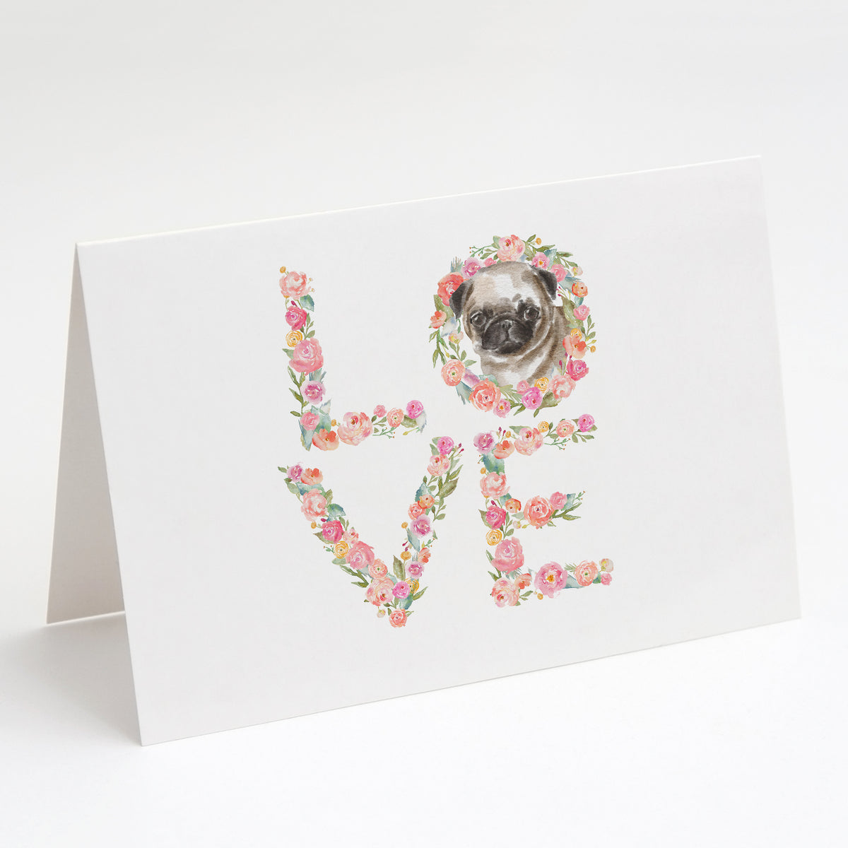 Buy this Pug #1 LOVE Greeting Cards and Envelopes Pack of 8
