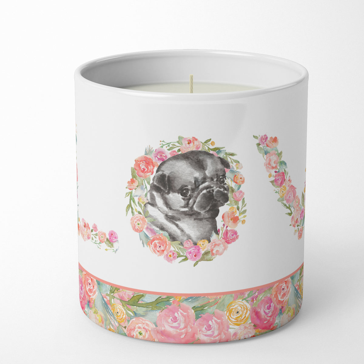 Buy this Pug #2 LOVE 10 oz Decorative Soy Candle