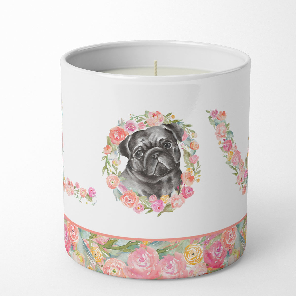 Buy this Pug #4 LOVE 10 oz Decorative Soy Candle