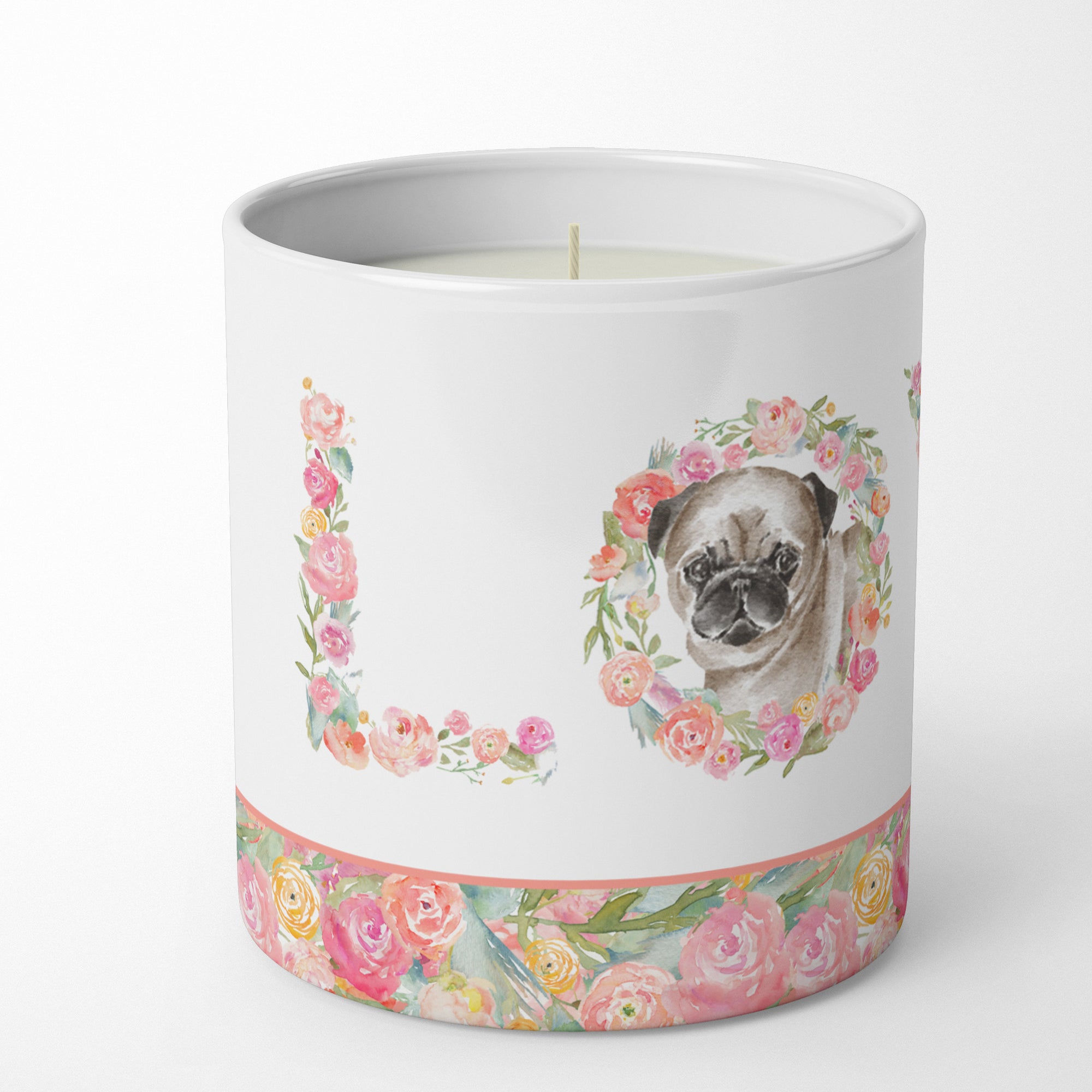 Buy this Pug #5 LOVE 10 oz Decorative Soy Candle
