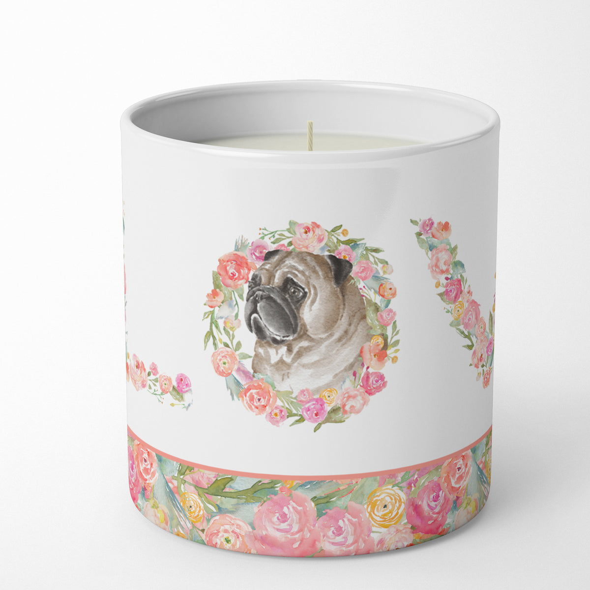 Buy this Pug #7 LOVE 10 oz Decorative Soy Candle
