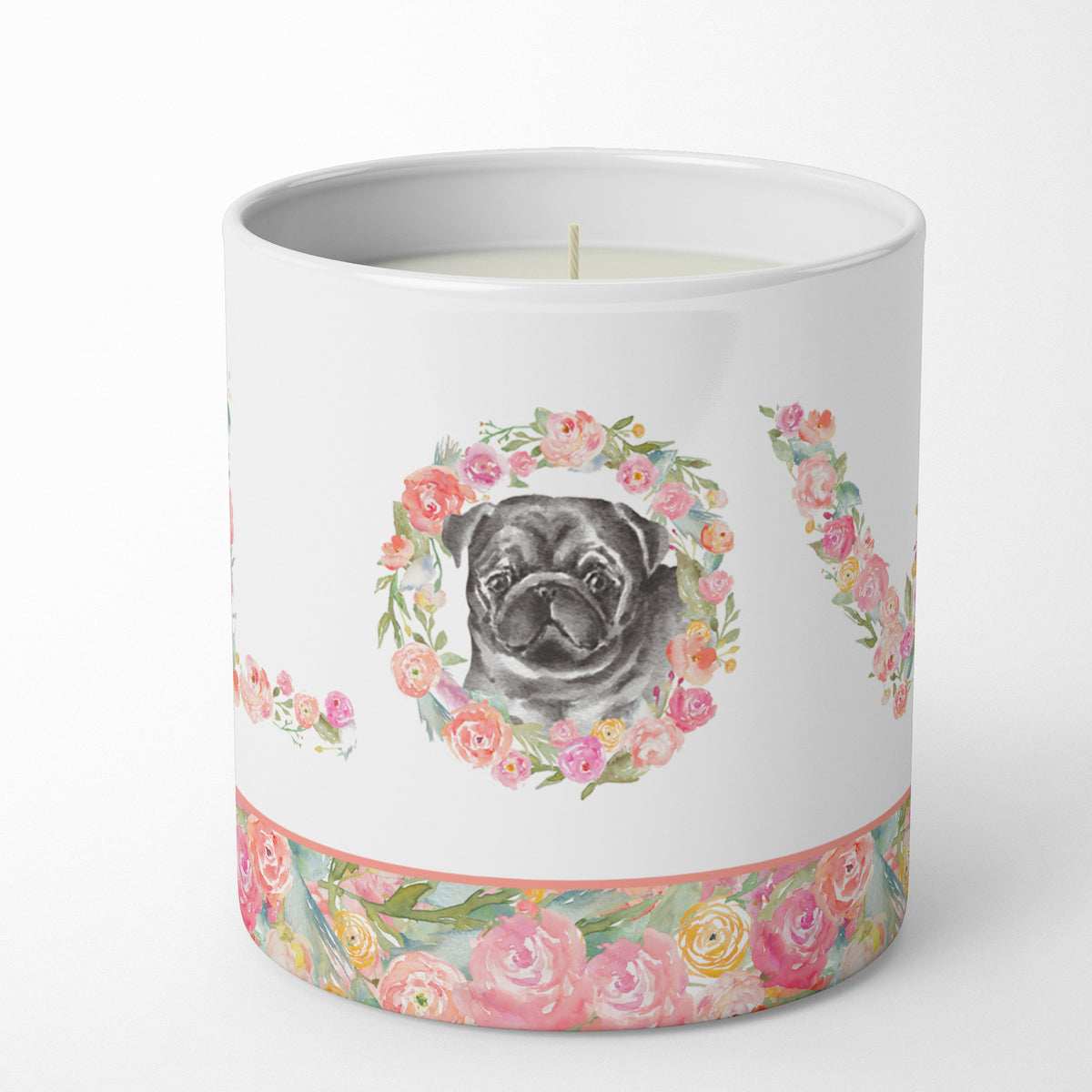 Buy this Pug #8 LOVE 10 oz Decorative Soy Candle
