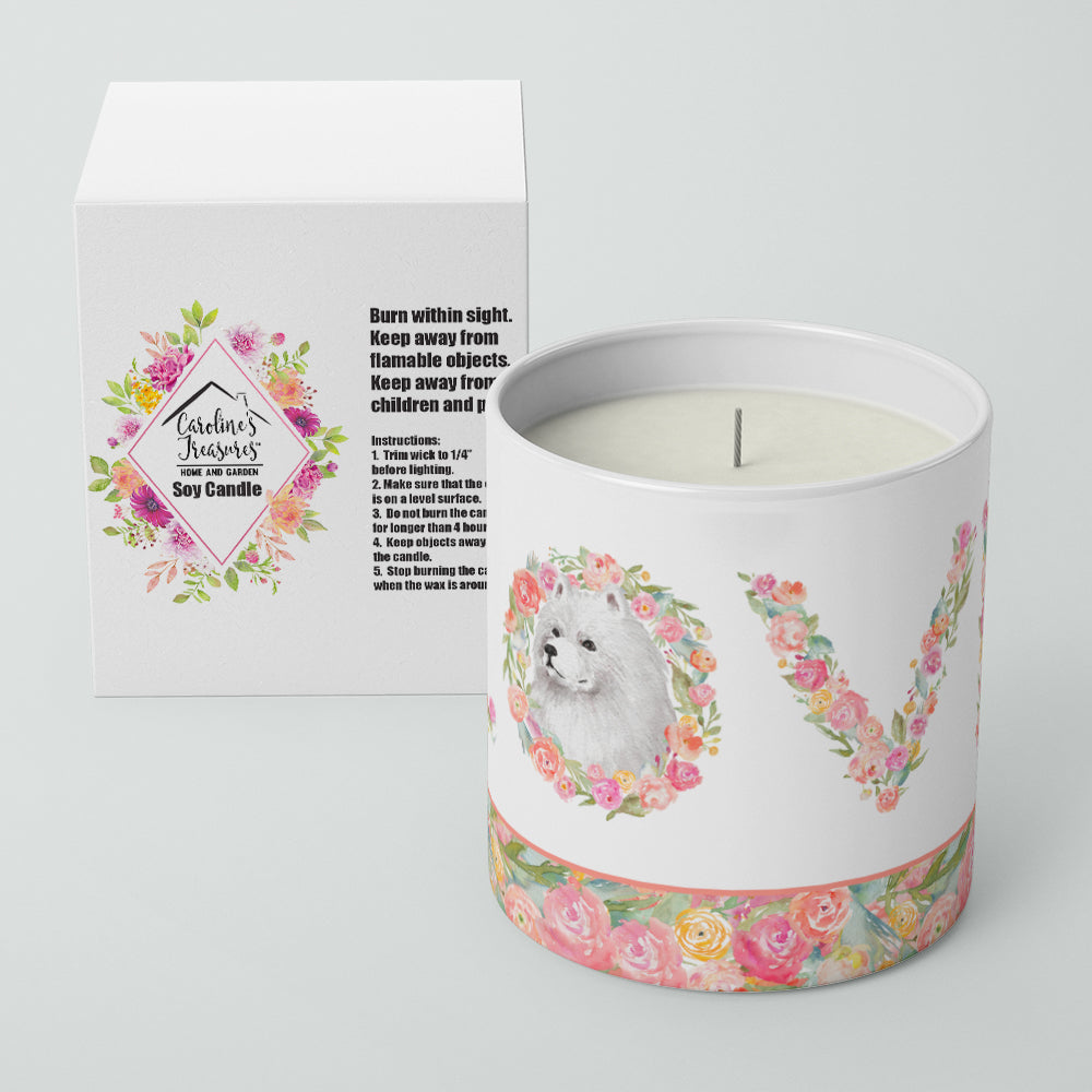 Samoyed #4 LOVE 10 oz Decorative Soy Candle - the-store.com