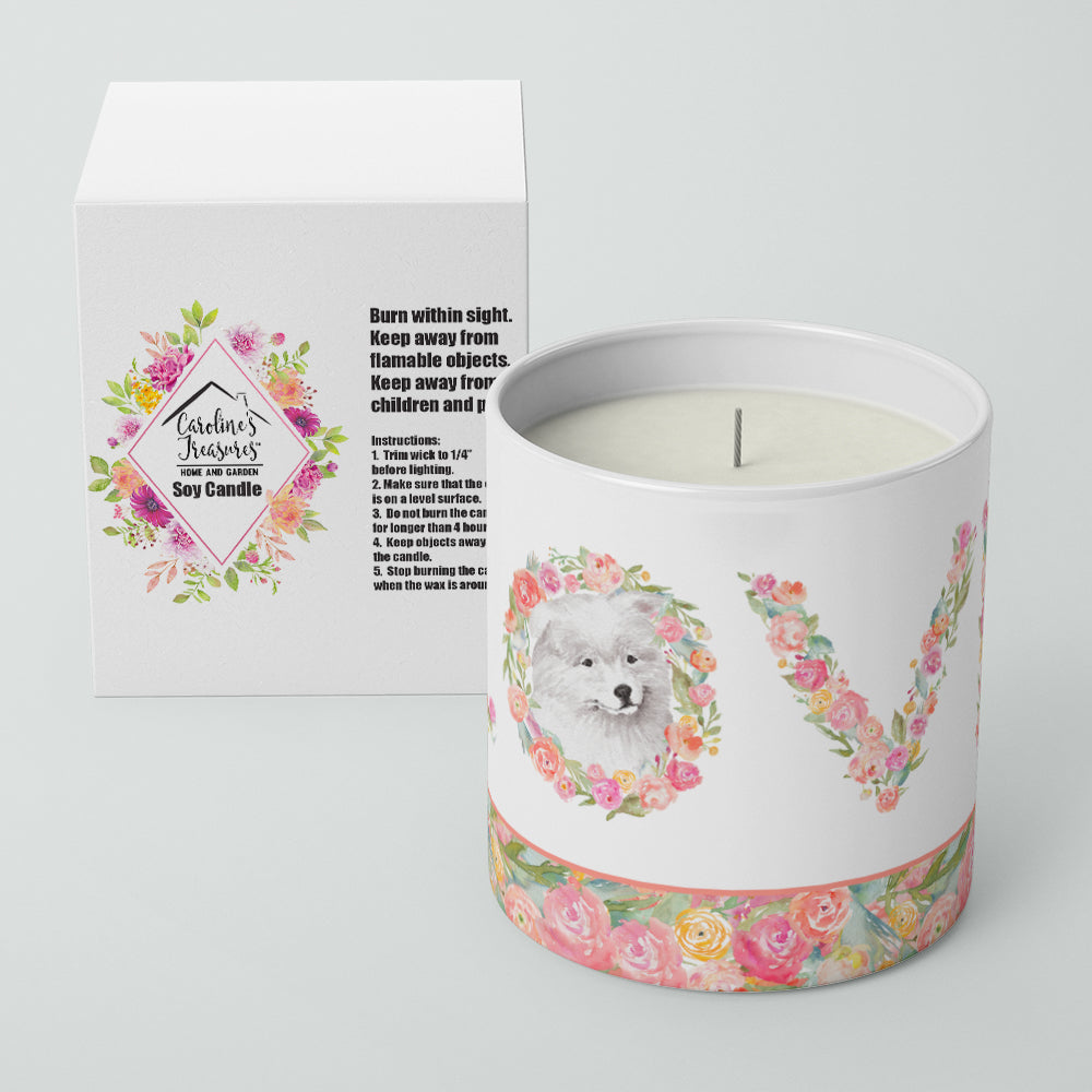 Samoyed #6 LOVE 10 oz Decorative Soy Candle - the-store.com