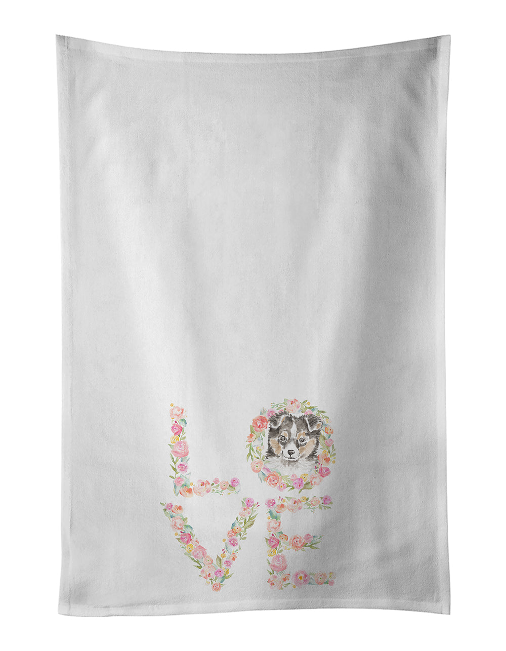 Buy this Sheltie #1 LOVE White Kitchen Towel Set of 2