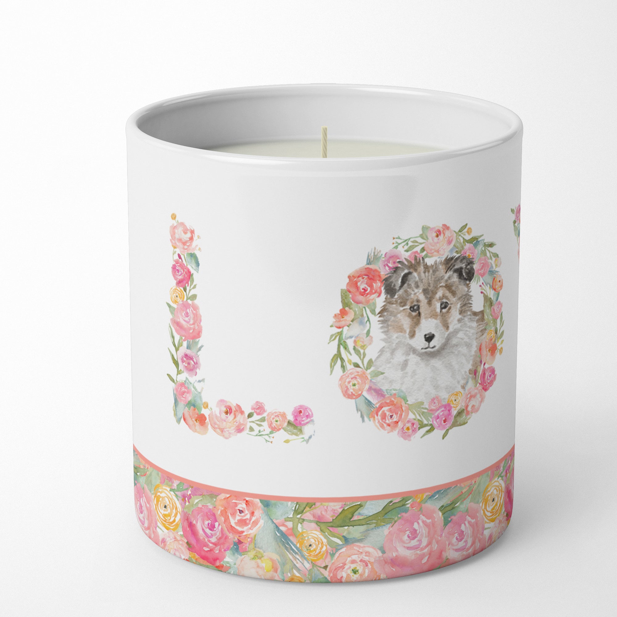 Buy this Sheltie #3 LOVE 10 oz Decorative Soy Candle