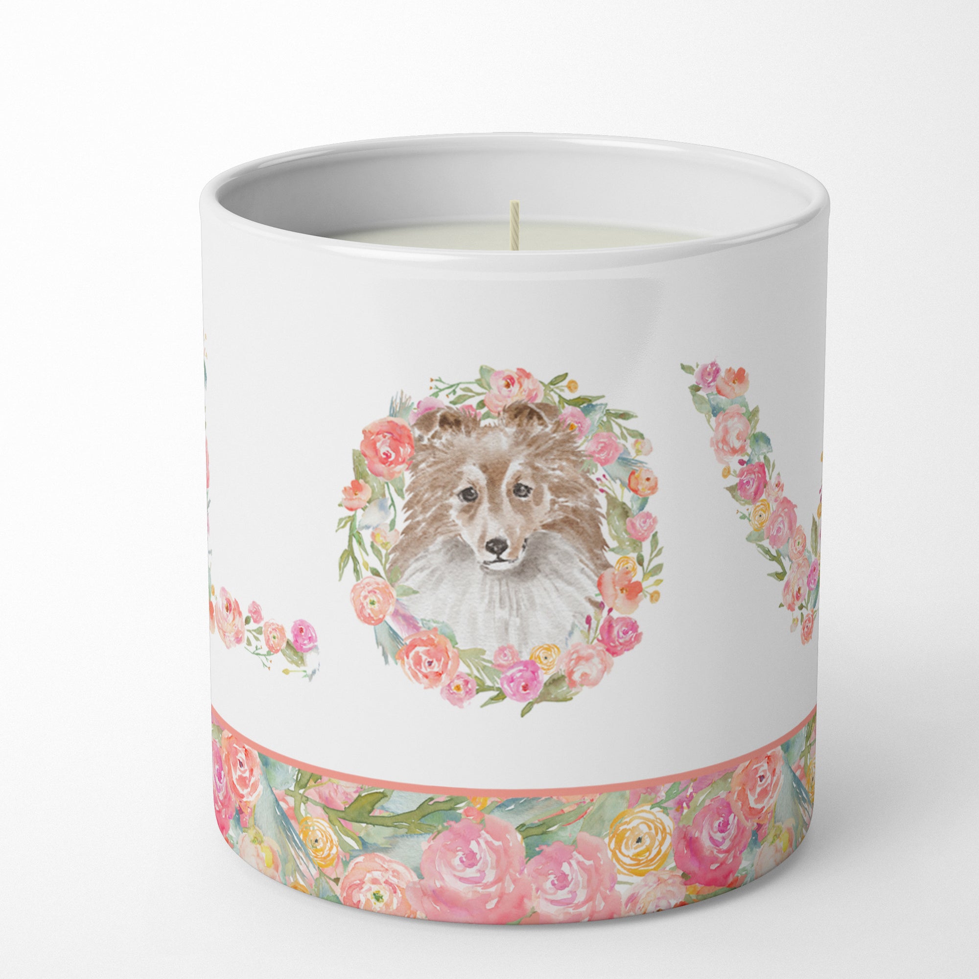 Buy this Sheltie #5 LOVE 10 oz Decorative Soy Candle