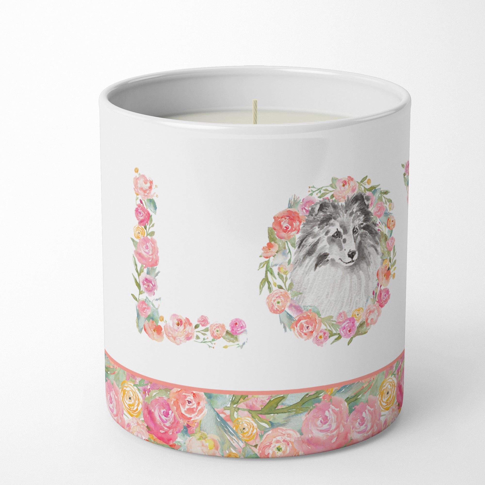 Buy this Sheltie #7 LOVE 10 oz Decorative Soy Candle