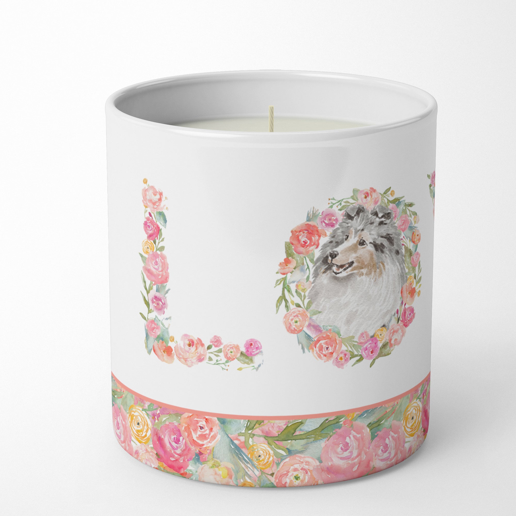Buy this Sheltie #11 LOVE 10 oz Decorative Soy Candle