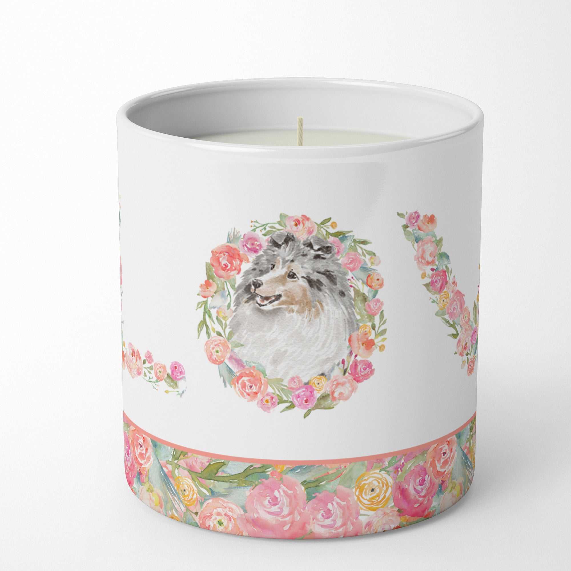 Buy this Sheltie #11 LOVE 10 oz Decorative Soy Candle