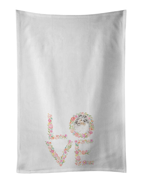 Buy this Sheltie #11 LOVE White Kitchen Towel Set of 2