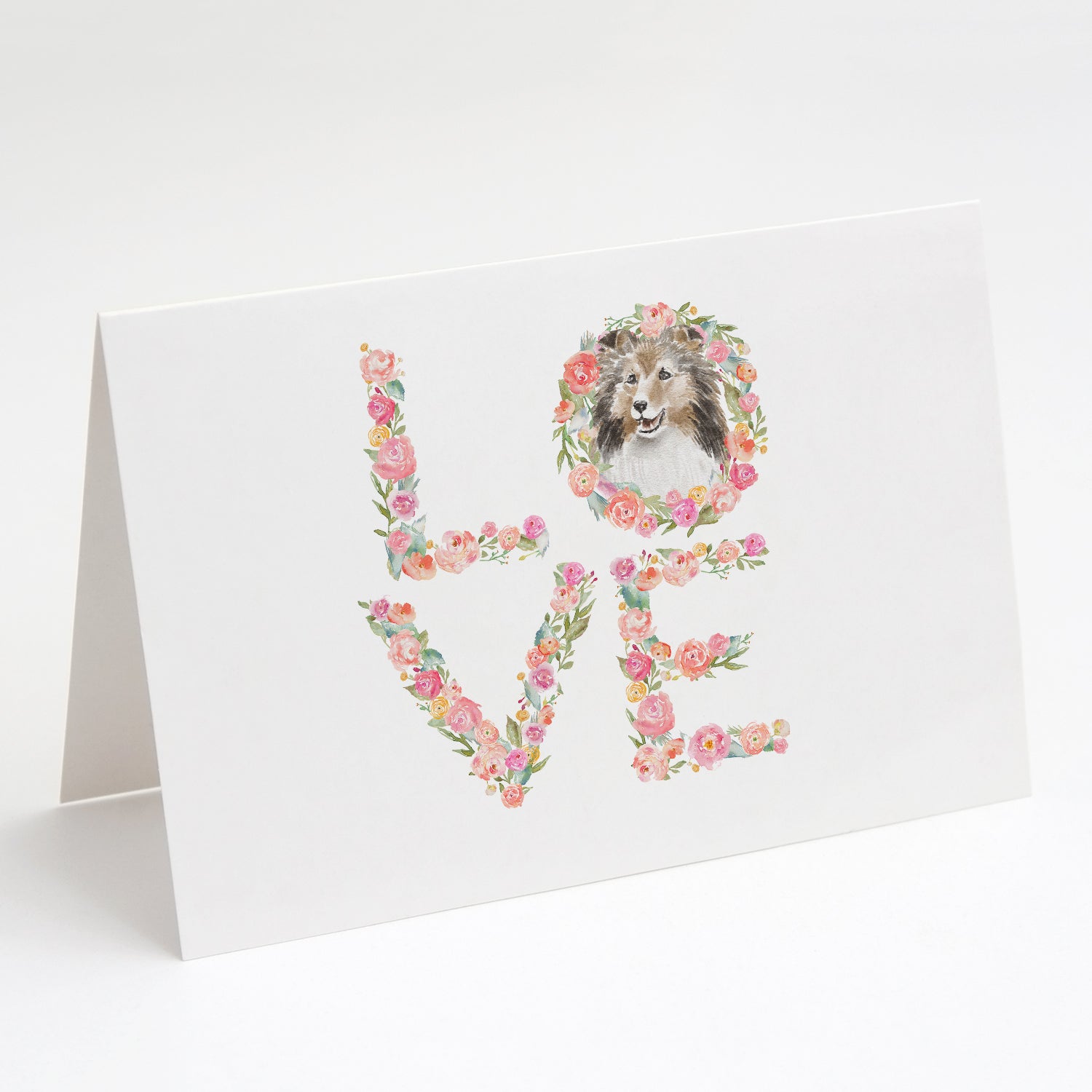 Buy this Sheltie #12 LOVE Greeting Cards and Envelopes Pack of 8